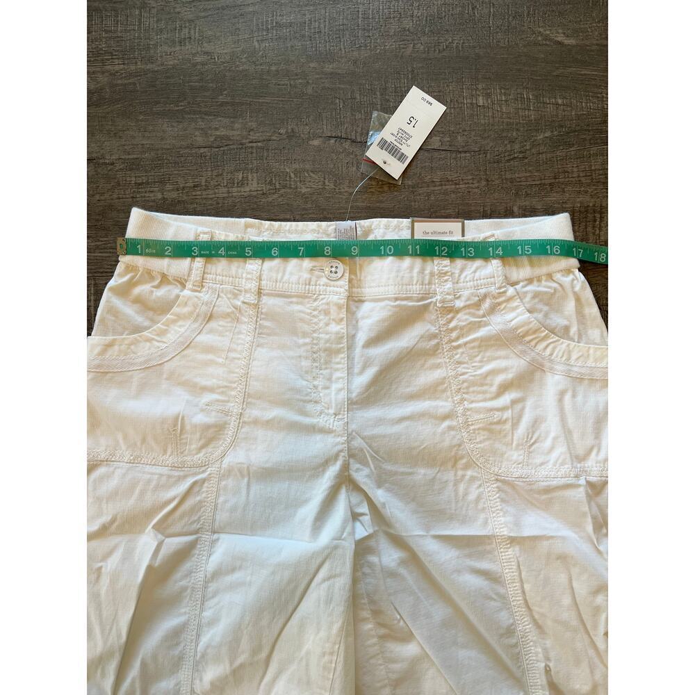 Chico's Women's Ripstop Utility 15.5IN Shorts, White, Size 1.5 (10, M) NWT - Picture 5 of 8